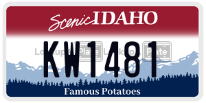 KW1481  license plate in ID