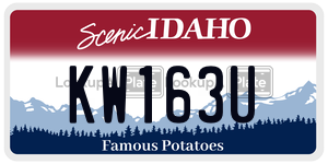 KW163U  license plate in ID
