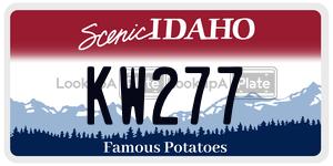 KW277  license plate in ID