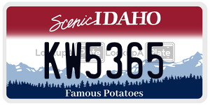KW5365  license plate in ID