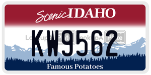 KW9562  license plate in ID
