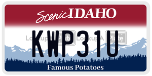 KWP31U  license plate in ID