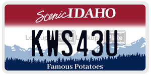 KWS43U  license plate in ID