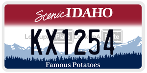 KX1254  license plate in ID