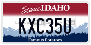 KXC35U  license plate in ID