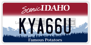 KYA66U  license plate in ID