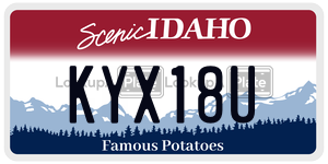 KYX18U  license plate in ID