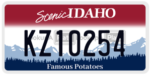 KZ10254  license plate in ID