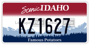 KZ1627  license plate in ID