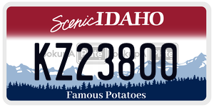 KZ23800  license plate in ID