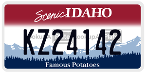 KZ24142  license plate in ID