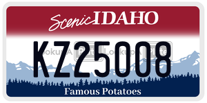KZ25008  license plate in ID