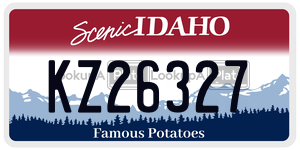 KZ26327  license plate in ID