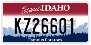 KZ26601  license plate in ID