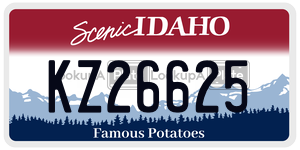 KZ26625  license plate in ID