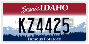 KZ4425  license plate in ID