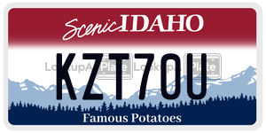 KZT70U  license plate in ID