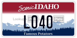 L040  license plate in ID