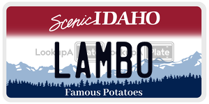 LAMBO  license plate in ID