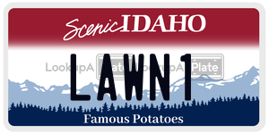 LAWN1  license plate in ID