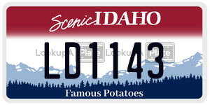 LD1143  license plate in ID
