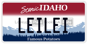 LEILEI  license plate in ID