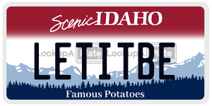 LETITBE  license plate in ID