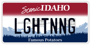 LGHTNNG  license plate in ID