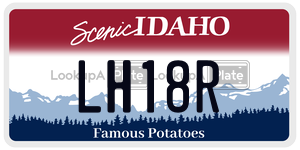 LH18R  license plate in ID