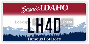 LH4D  license plate in ID