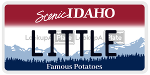 LITTLE  license plate in ID