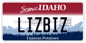 LIZBIZ  license plate in ID