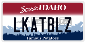 LKATBLZ  license plate in ID