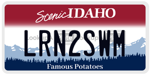 LRN2SWM  license plate in ID