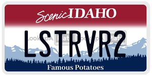 LSTRVR2  license plate in ID