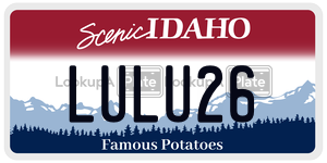 LULU26 license plate in Idaho