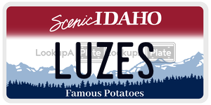 LUZES  license plate in ID