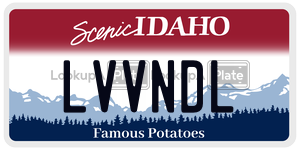 LVVNDL  license plate in ID