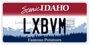 LXBVM  license plate in ID
