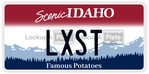 LXST  license plate in ID