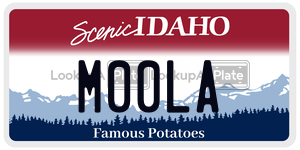 M00LA  license plate in ID