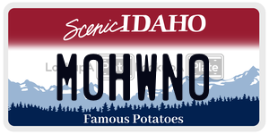 M0HWN0  license plate in ID