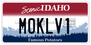 M0KLV1  license plate in ID