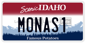 M0NAS1  license plate in ID