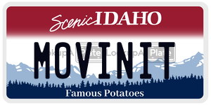 M0VINIT  license plate in ID