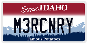 M3RCNRY  license plate in ID