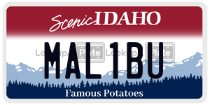 MAL1BU  license plate in ID
