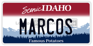 MARC0S  license plate in ID