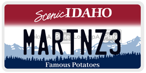 MARTNZ3  license plate in ID