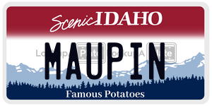 MAUPIN  license plate in ID